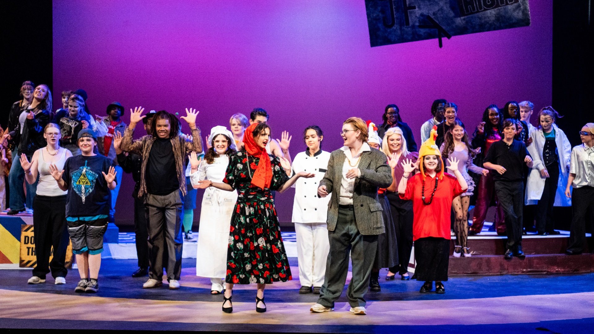 Summer Scholars cast rehearsal in McComas Hall